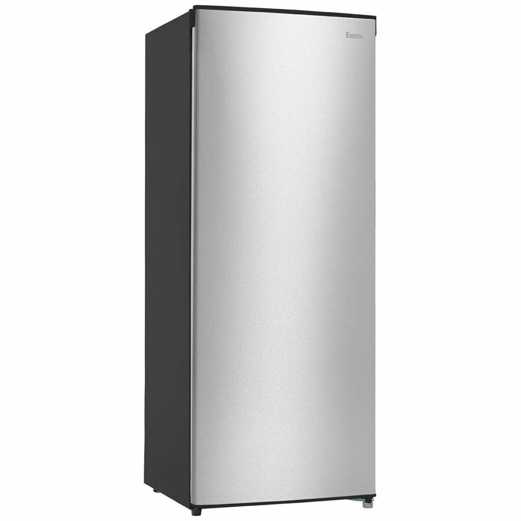 Esatto 162L Upright Manual Defrost Freezer Silver R4K Better Than