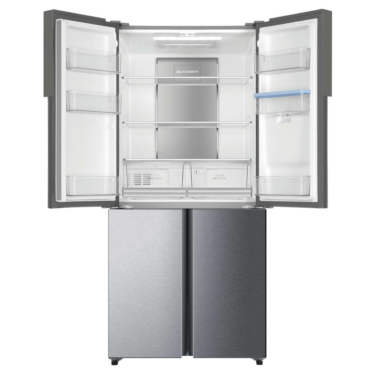 Haier 466L Quad Door Fridge with Water Dispenser Stainless Steel