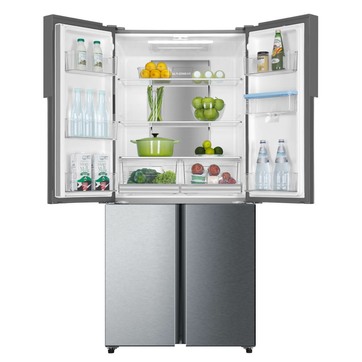 Haier 466L Quad Door Fridge with Water Dispenser Stainless Steel