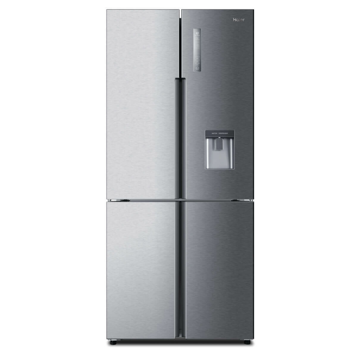 Haier 466L Quad Door Fridge with Water Dispenser Stainless Steel R4K Better Than Rental