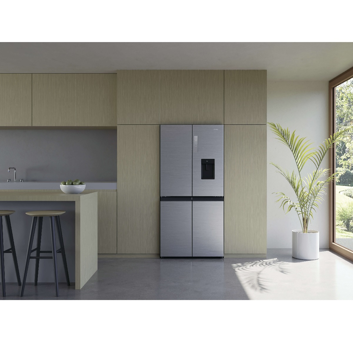 Haier 507L Quad Door Refrigerator Freezer Stainless Steel R4K