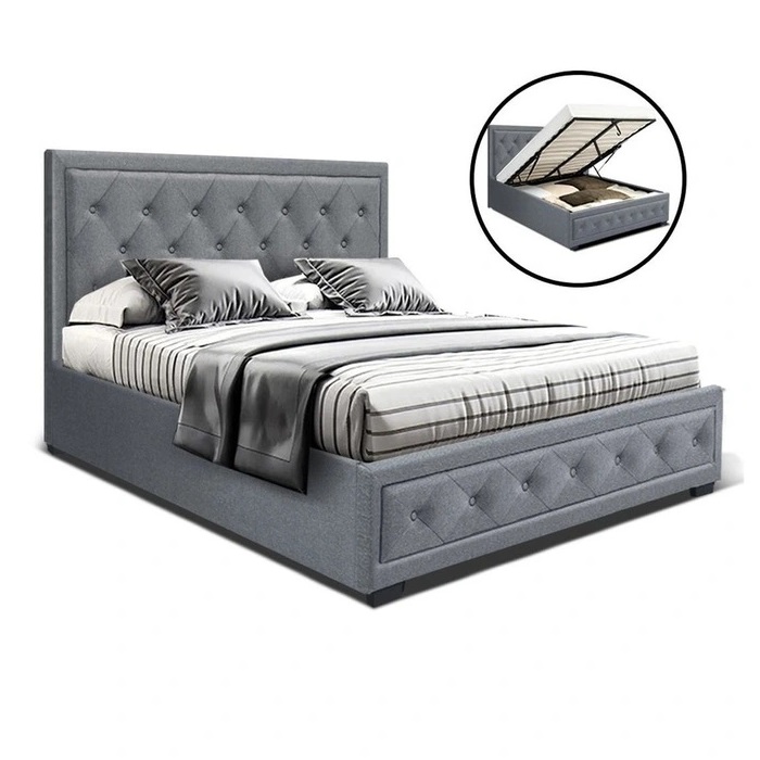 Artiss Queen Bed With Gas Lift Storage R4K Better Than Rental