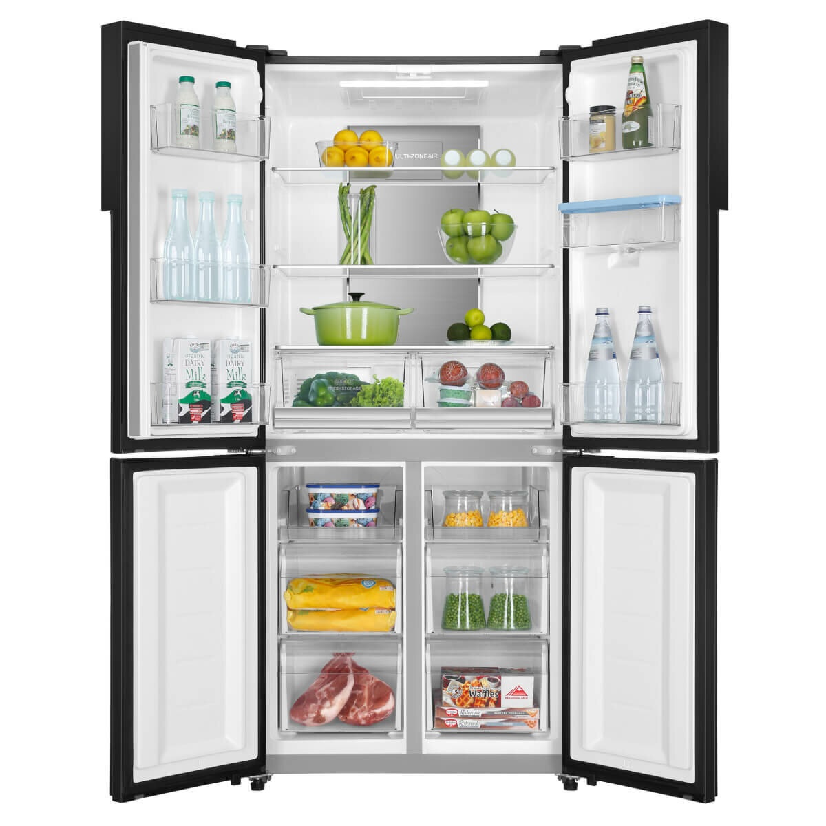 Haier 466L French Quad Door Fridge Black R4K Better Than Rental