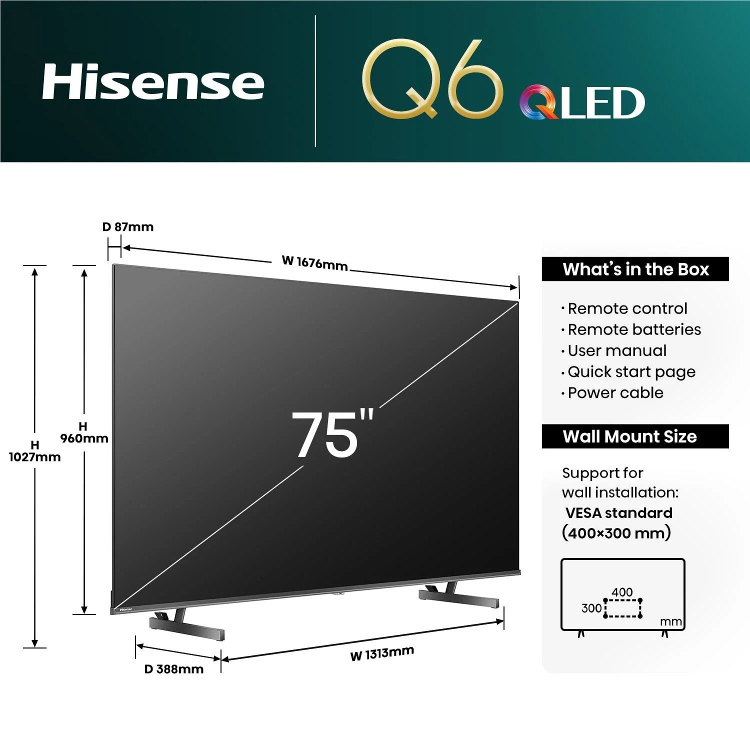 Hisense 75 Q6NAU 4K QLED Smart TV R4K Better Than Rental hisense-75-q6nau-4k-qled-smart-tv-r4k-better-than-rental