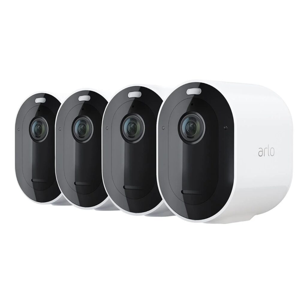 arlo pro 5 2k spotlight wire free camera (4 pack) vmc4460p 100aus