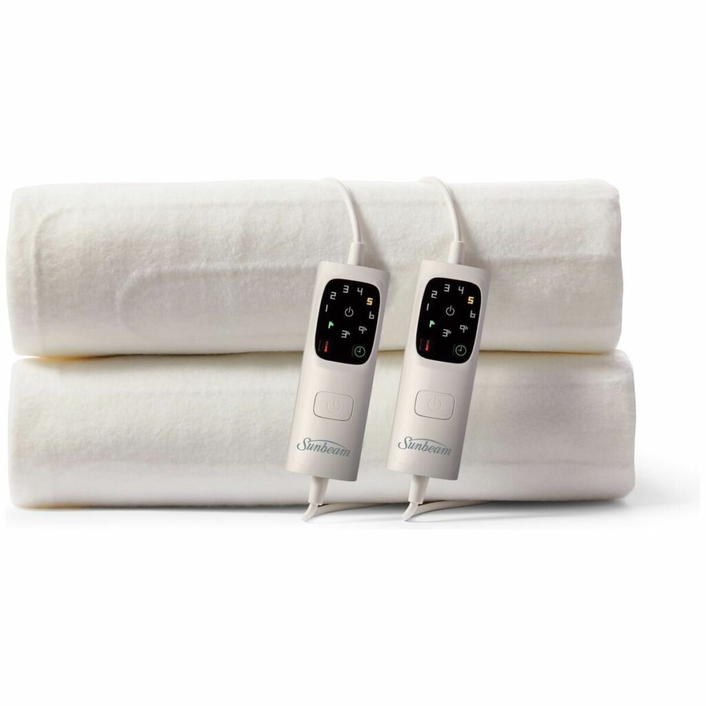 sunbeam sleep perfect fitted antibacterial queen electric blanket