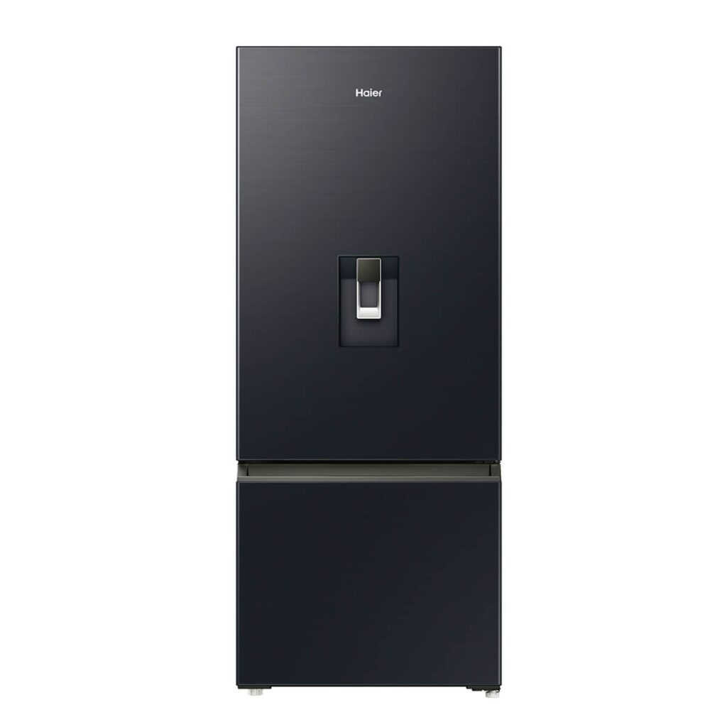 haier 431l bottom mount refrigerator with water dispenser