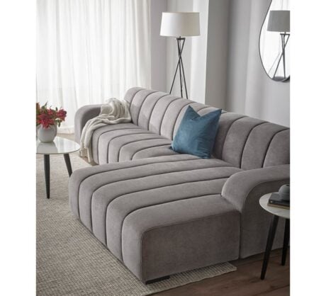 oakland 2.5 seater chaise charcoal