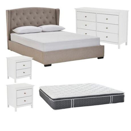 tiffany king bedroom package with dresser & deluxe king mattress