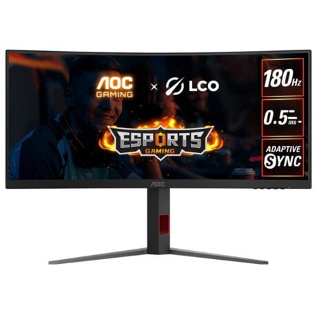 aoc 34" 1ms 180hz 3440 x 1440 curved gaming monitor cu34g4