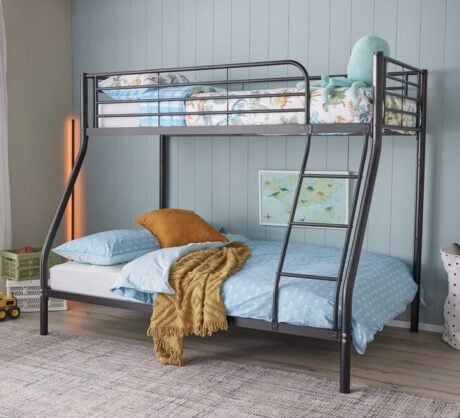 cosmic single & double black bunk bed & single & double mattress package