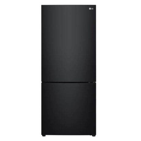 lg 420l bottom mount refrigerator black
