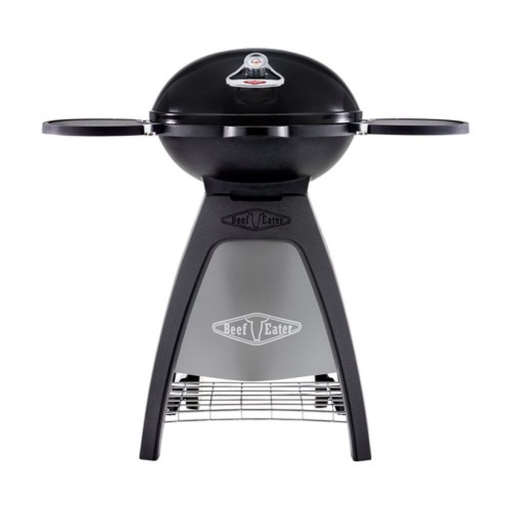 beefeater bugg 2 burner benchtop bbq graphite + bbq trolley blk + bbq trolley cover