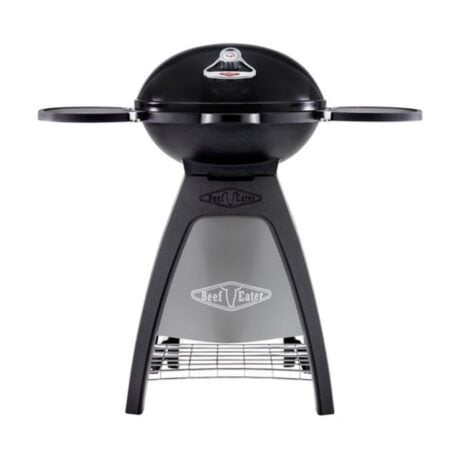 beefeater bugg 2 burner benchtop bbq graphite + bbq trolley blk + bbq trolley cover