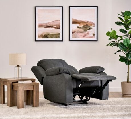 vancouver recliner armchair charcoal