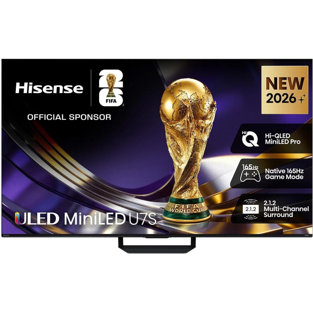 hisense 55" u7sau mini led hi qled 4k smart ai tv